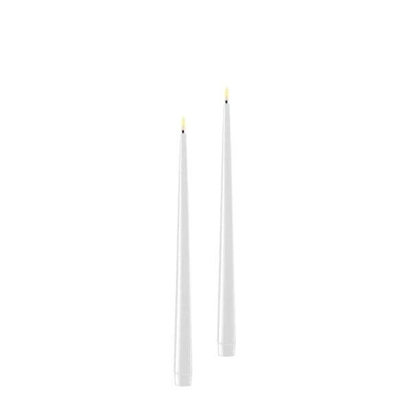Deluxe Homeart - Shinny led Dinner Candle - White 28 Cm