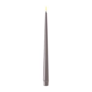 Deluxe Homeart - Shinny led Dinner Candle - Grey 28 Cm